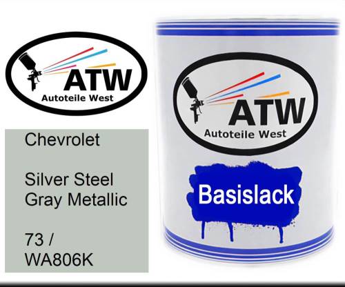 Chevrolet, Silver Steel Gray Metallic, 73 / WA806K: 1L Lackdose, von ATW Autoteile West.